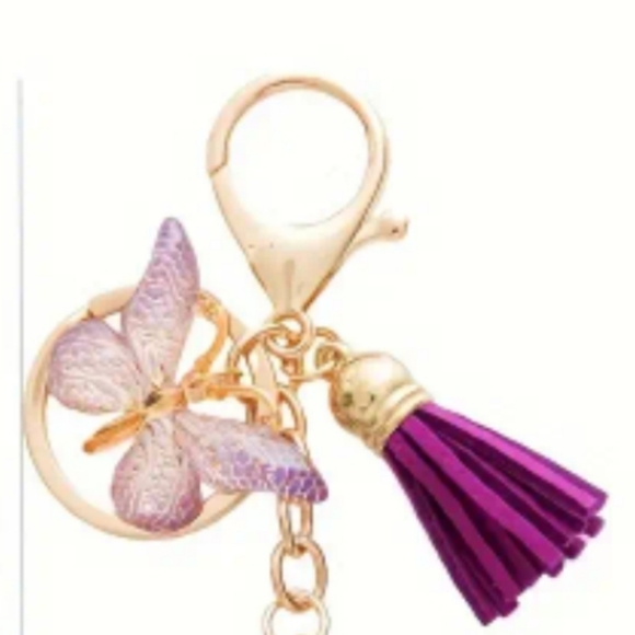 NEW! Resin Letter "A" Initial Keychain Purse Charm ~ 🎒, Bag, 🚗 Hanging - Picture 4 of 5